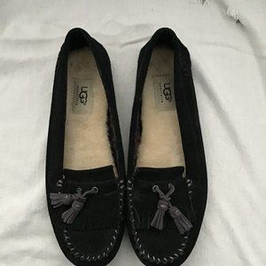 Ugg Black Australia Lizzy Suede Moccasin